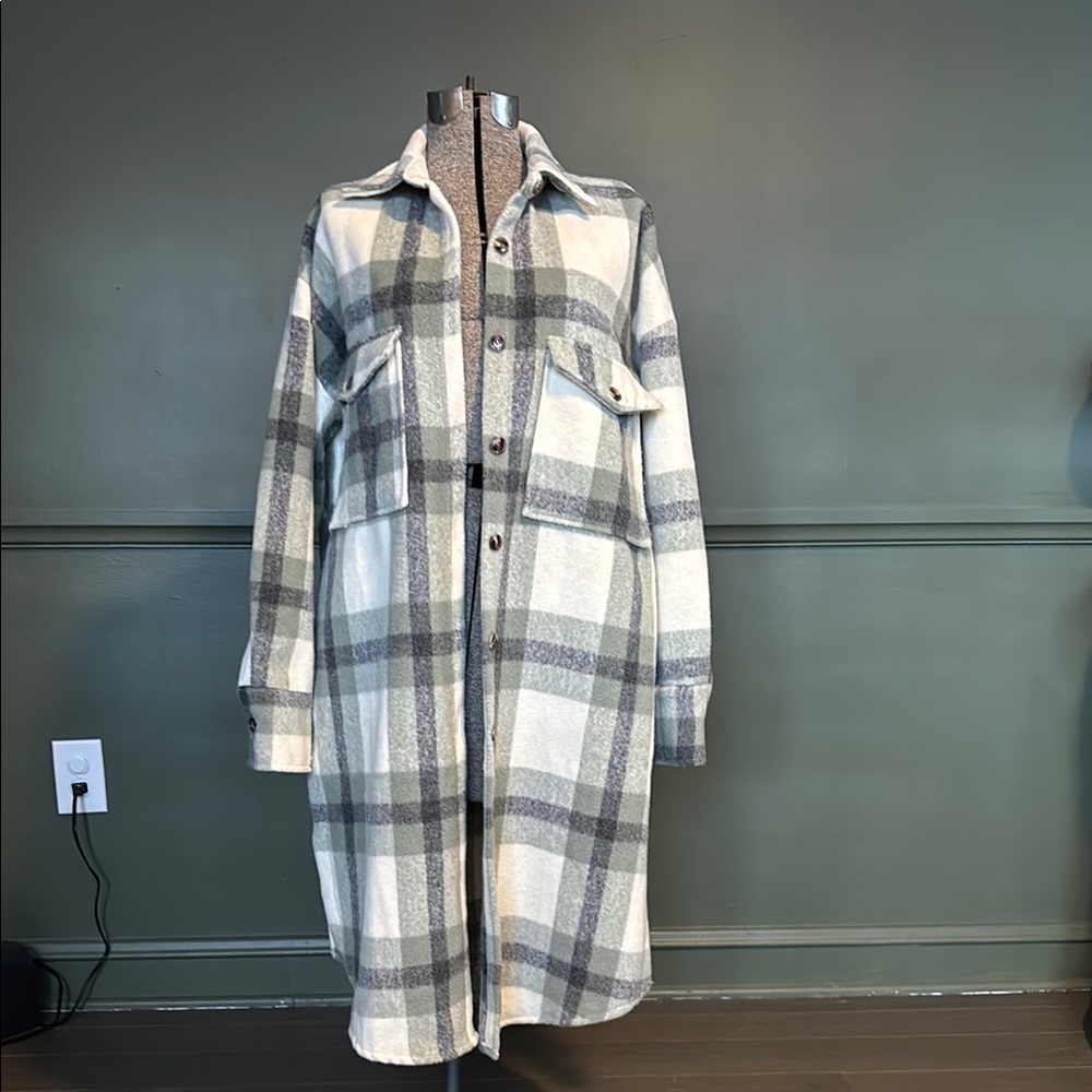Plaid Longline Coat